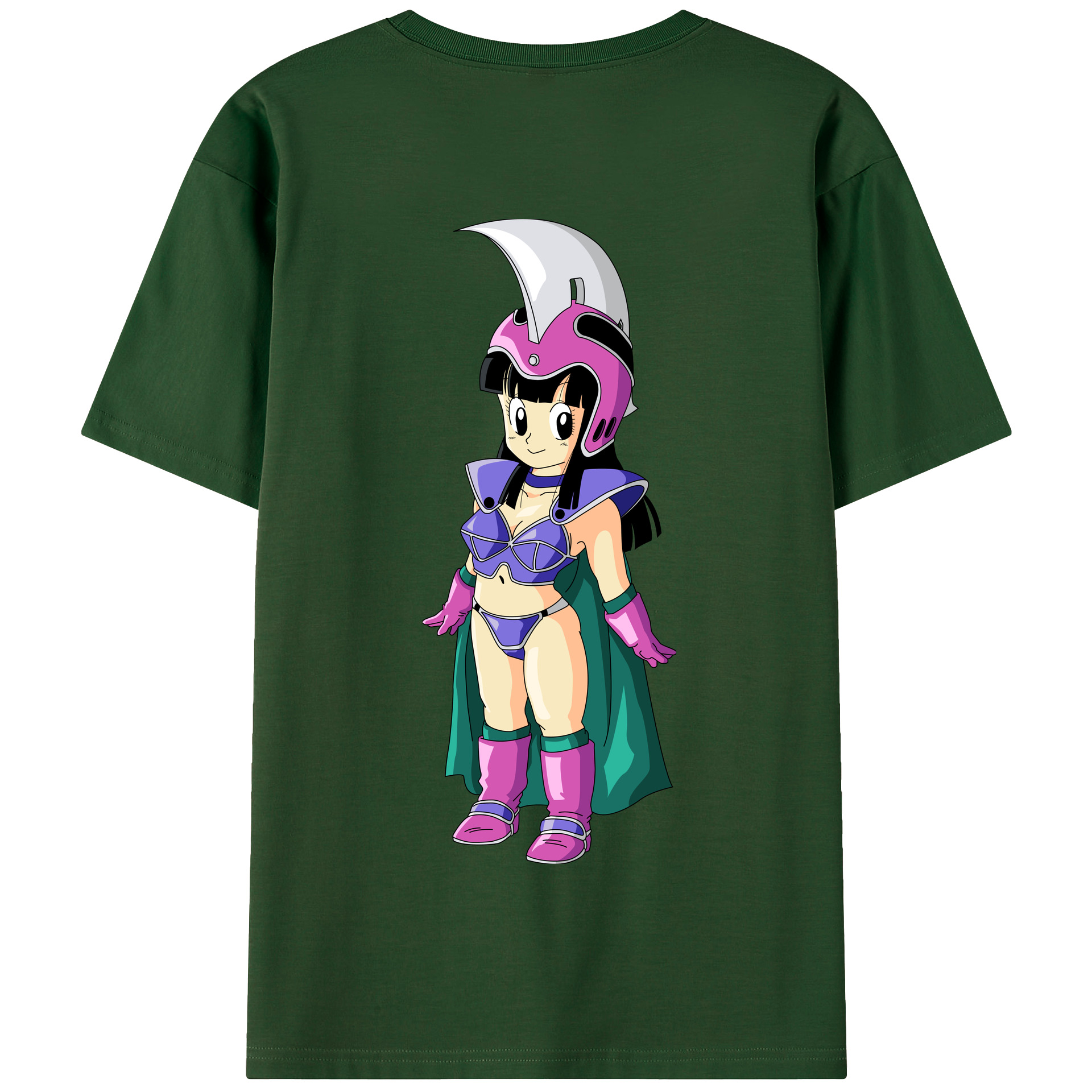 （画像用） ドラゴンボール チチ DRAGON BALL Chichi 綿100％半袖Tシャツ（背面プリント）